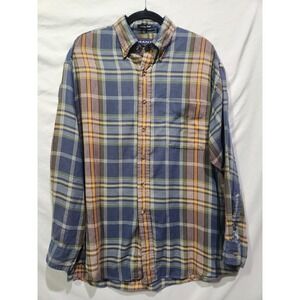 GANT Heritage Twill Long Button Shirt Burgundy Blue Green Gold Cotton‎ Poly LRG
